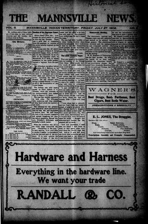 The Mannsville News. (Mannsville, Indian Terr.), Vol. 3, No. 5, Ed. 1 Friday, July 27, 1906