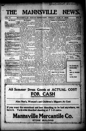 The Mannsville News. (Mannsville, Indian Terr.), Vol. 3, No. 8, Ed. 1 Friday, August 17, 1906