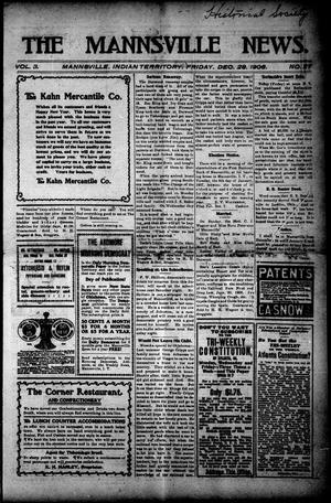 The Mannsville News. (Mannsville, Indian Terr.), Vol. 3, No. 27, Ed. 1 Friday, December 28, 1906