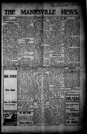 The Mannsville News. (Mannsville, Indian Terr.), Vol. 3, No. 31, Ed. 1 Friday, January 25, 1907