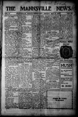 Primary view of object titled 'The Mannsville News. (Mannsville, Indian Terr.), Vol. 3, No. 45, Ed. 1 Friday, May 3, 1907'.