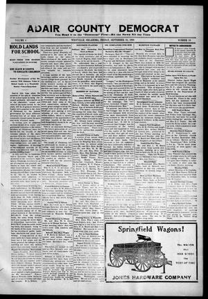Adair County Democrat (Westville, Okla.), Vol. 8, No. 19, Ed. 1 Friday, September 18, 1908