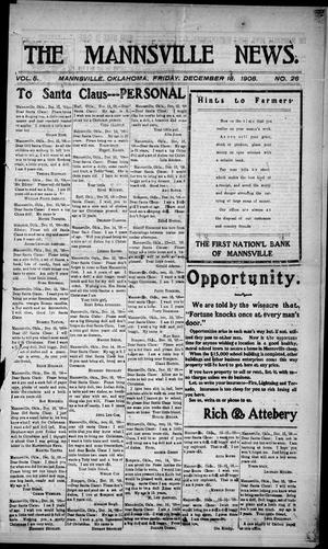 The Mannsville News. (Mannsville, Okla.), Vol. 5, No. 26, Ed. 1 Friday, September 25, 1908