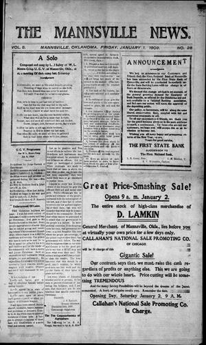The Mannsville News. (Mannsville, Okla.), Vol. 5, No. 28, Ed. 1 Friday, January 1, 1909