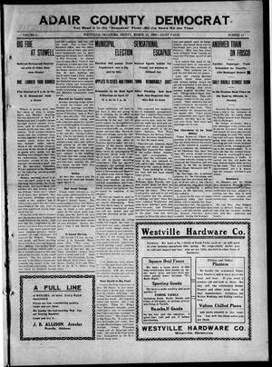 Adair County Democrat (Westville, Okla.), Vol. 9, No. 11, Ed. 1 Friday, March 12, 1909