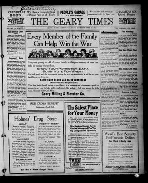 Primary view of object titled 'The Geary Times (Geary, Okla.), Vol. 5, No. 22, Ed. 1 Thursday, April 18, 1918'.