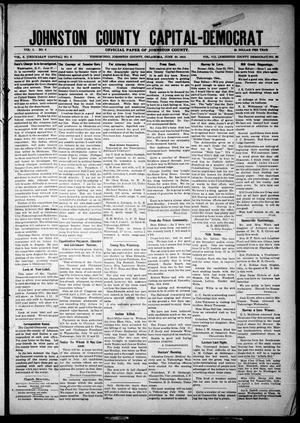 Primary view of object titled 'Johnston County Capital-Democrat (Tishomingo, Okla.), Vol. 10, No. 6, Ed. 1 Thursday, June 30, 1910'.