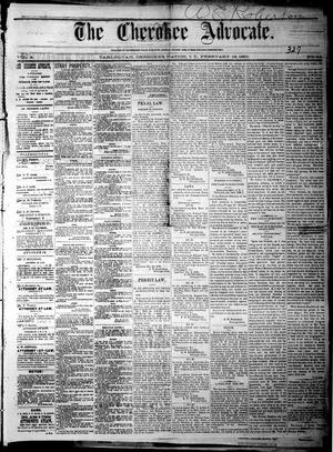The Cherokee Advocate. (Tahlequah, Cherokee Nation, Indian Terr.), Vol. 4, No. 44, Ed. 1 Wednesday, February 18, 1880