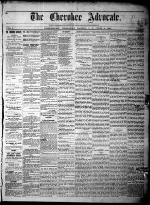 The Cherokee Advocate. (Tahlequah, Cherokee Nation, Indian Terr.), Vol. 5, No. 8, Ed. 1 Wednesday, June 9, 1880