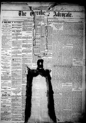 Primary view of object titled 'The Cherokee Advocate. (Tahlequah, Cherokee Nation, Indian Terr.), Vol. 5, No. 36, Ed. 1 Wednesday, January 5, 1881'.