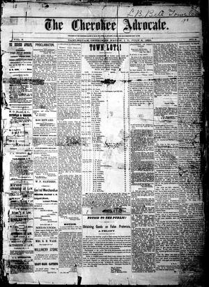 The Cherokee Advocate. (Tahlequah, Cherokee Nation, Indian Terr.), Vol. 8, No. 8, Ed. 1 Friday, July 6, 1883