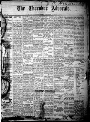 The Cherokee Advocate. (Tahlequah, Cherokee Nation, Indian Terr.), Vol. 8, No. 43, Ed. 1 Friday, March 14, 1884