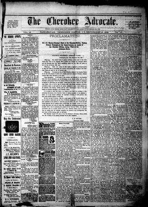 The Cherokee Advocate. (Tahlequah, Cherokee Nation, Indian Terr.), Vol. 13, No. 16, Ed. 1 Wednesday, September 26, 1888