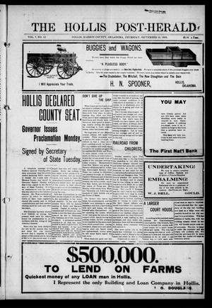 The Hollis Post-Herald (Hollis, Okla.), Vol. 7, No. 12, Ed. 1 Thursday, September 16, 1909