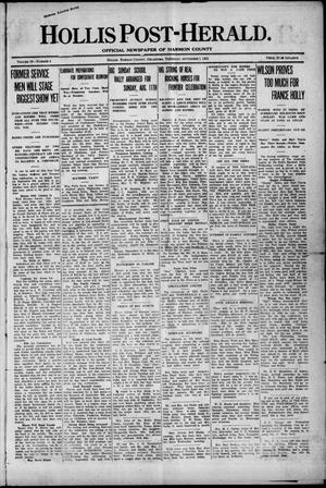 Hollis Post-Herald. (Hollis, Okla.), Vol. 18, No. 4, Ed. 1 Thursday, September 1, 1921