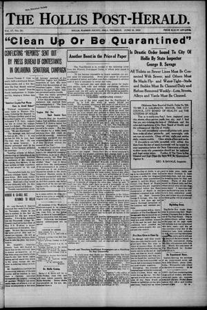 The Hollis Post-Herald. (Hollis, Okla.), Vol. 17, No. 30, Ed. 1 Thursday, June 10, 1920