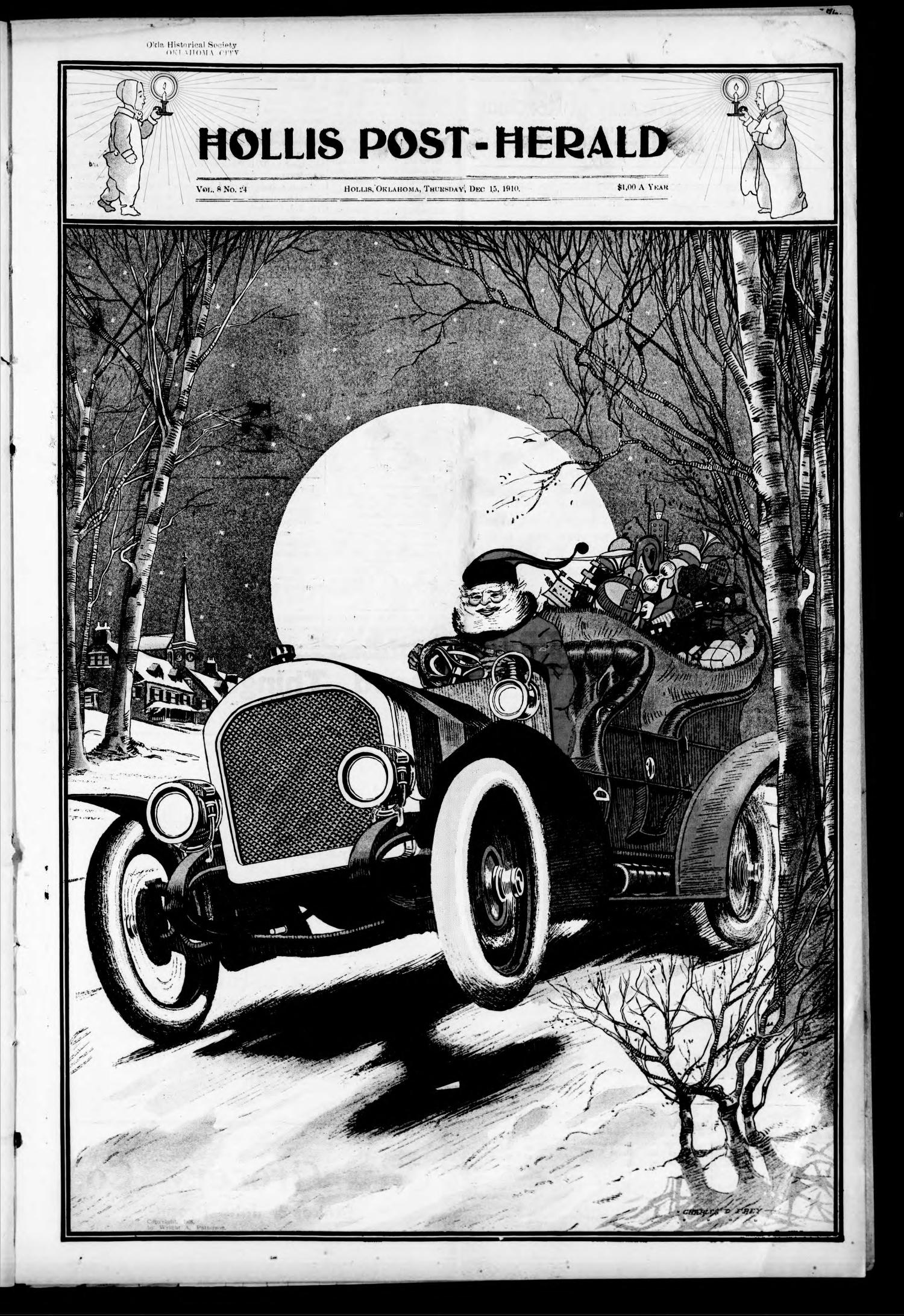 Hollis Post-Herald (Hollis, Okla.), Vol. 8, No. 24, Ed. 1 Thursday, December 15, 1910
                                                
                                                    [Sequence #]: 1 of 15
                                                