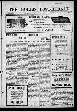 The Hollis Post-Herald (Hollis, Okla.), Vol. 7, No. 14, Ed. 1 Thursday, September 30, 1909