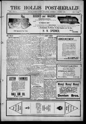 The Hollis Post-Herald (Hollis, Okla.), Vol. 7, No. 15, Ed. 1 Thursday, October 7, 1909
