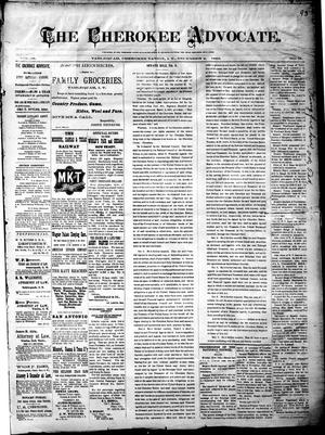 The Cherokee Advocate. (Tahlequah, Cherokee Nation, Indian Terr.), Vol. 18, No. 15, Ed. 1 Saturday, December 2, 1893