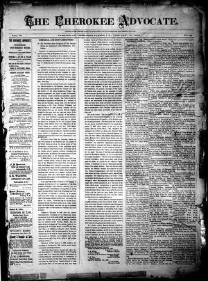 The Cherokee Advocate. (Tahlequah, Cherokee Nation, Indian Terr.), Vol. 18, No. 18, Ed. 1 Wednesday, January 3, 1894
