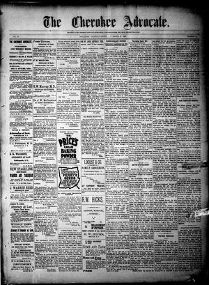 The Cherokee Advocate. (Tahlequah, Cherokee Nation, Indian Terr.), Vol. 19, No. 21, Ed. 1 Wednesday, March 6, 1895