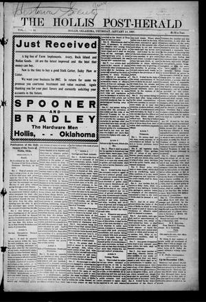 The Hollis Post-Herald (Hollis, Okla.), Vol. 4, No. 31, Ed. 1 Thursday, January 10, 1907
