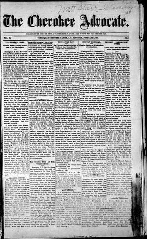 The Cherokee Advocate. (Tahlequah, Cherokee Nation, Indian Terr.), Vol. 25, No. 6, Ed. 1 Saturday, February 2, 1901