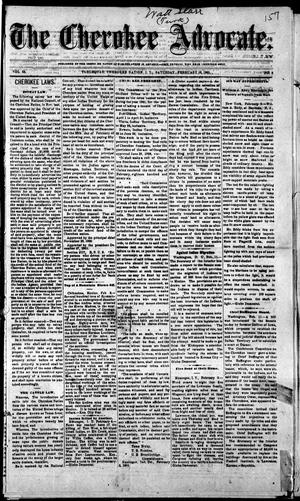 The Cherokee Advocate. (Tahlequah, Cherokee Nation, Indian Terr.), Vol. 25, No. 8, Ed. 1 Saturday, February 16, 1901