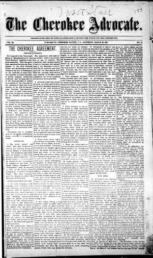 The Cherokee Advocate. (Tahlequah, Cherokee Nation, Indian Terr.), Vol. 25, No. 18, Ed. 1 Saturday, March 30, 1901