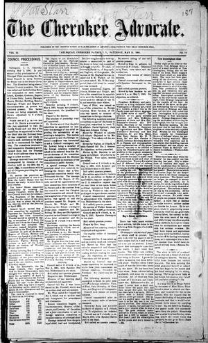 The Cherokee Advocate. (Tahlequah, Cherokee Nation, Indian Terr.), Vol. 25, No. 18, Ed. 1 Saturday, May 11, 1901