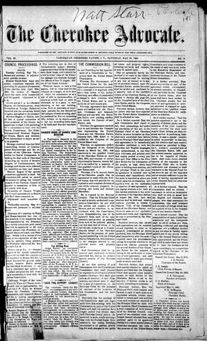 The Cherokee Advocate. (Tahlequah, Cherokee Nation, Indian Terr.), Vol. 25, No. 19, Ed. 1 Saturday, May 18, 1901
