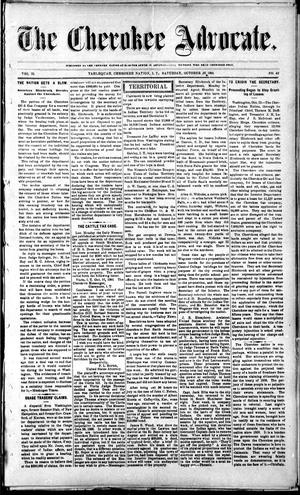 The Cherokee Advocate. (Tahlequah, Cherokee Nation, Indian Terr.), Vol. 25, No. 42, Ed. 1 Saturday, October 26, 1901