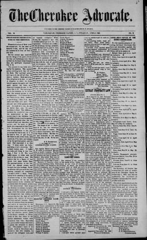 Primary view of object titled 'The Cherokee Advocate. (Tahlequah, Cherokee Nation, Indian Terr.), Vol. 26, No. 12, Ed. 1 Saturday, April 5, 1902'.