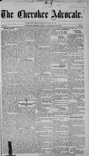 The Cherokee Advocate. (Tahlequah, Cherokee Nation, Indian Terr.), Vol. 26, No. 22, Ed. 1 Saturday, June 14, 1902