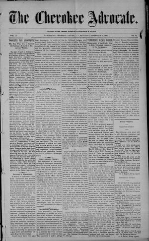 The Cherokee Advocate. (Tahlequah, Cherokee Nation, Indian Terr.), Vol. 27, No. 34, Ed. 1 Saturday, September 12, 1903