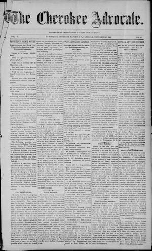The Cherokee Advocate. (Tahlequah, Cherokee Nation, Indian Terr.), Vol. 27, No. 44, Ed. 1 Saturday, November 21, 1903