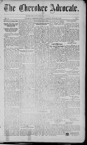 The Cherokee Advocate. (Tahlequah, Cherokee Nation, Indian Terr.), Vol. 28, No. 2, Ed. 1 Saturday, February 13, 1904