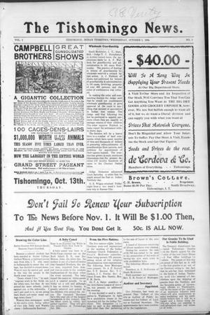 The Tishomingo News. (Tishomingo, Indian Terr.), Vol. 2, No. 4, Ed. 1 Wednesday, October 5, 1904