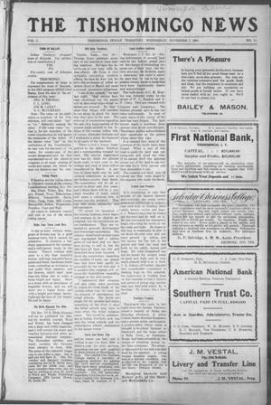 The Tishomingo News (Tishomingo, Indian Terr.), Vol. 3, No. 11, Ed. 1 Wednesday, November 1, 1905