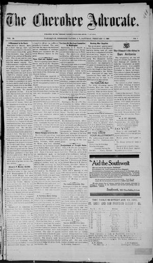 The Cherokee Advocate. (Tahlequah, Cherokee Nation, Indian Terr.), Vol. 30, No. 1, Ed. 1 Saturday, February 17, 1906