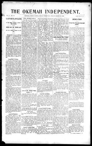 The Okemah Independent. (Okemah, Indian Terr.), Vol. 2, No. 28, Ed. 1 Friday, March 16, 1906