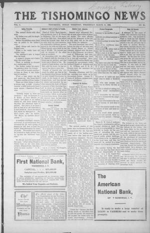 The Tishomingo News (Tishomingo, Indian Terr.), Vol. 3, No. 30, Ed. 1 Wednesday, March 21, 1906