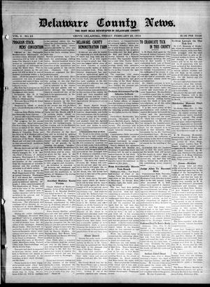 Delaware County News. (Grove, Okla.), Vol. 5, No. 23, Ed. 1 Friday, February 20, 1914