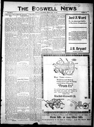 The Boswell News (Boswell, Oklahoma), Vol. 10, No. 19, Ed. 1 Friday, May 10, 1912