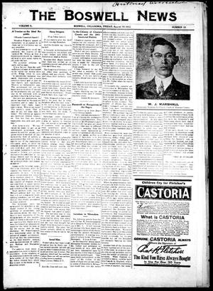 The Boswell News (Boswell, Oklahoma), Vol. 10, No. 32, Ed. 1 Friday, August 16, 1912