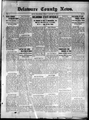 Delaware County News. (Grove, Okla.), Vol. 4, No. 20, Ed. 1 Friday, January 31, 1913