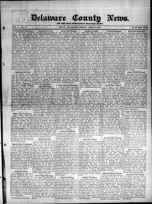 Delaware County News. (Grove, Okla.), Vol. 4, No. 41, Ed. 1 Friday, June 27, 1913
