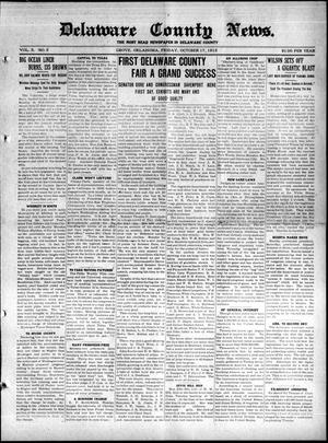 Delaware County News. (Grove, Okla.), Vol. 5, No. 5, Ed. 1 Friday, October 17, 1913