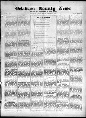 Delaware County News. (Grove, Okla.), Vol. 5, No. 7, Ed. 1 Friday, October 31, 1913